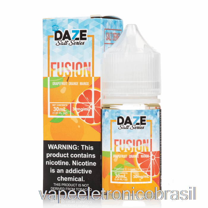 Vape Recarregável Toranja Gelada Laranja Manga - 7 Daze Fusion Salts - 30ml 30mg